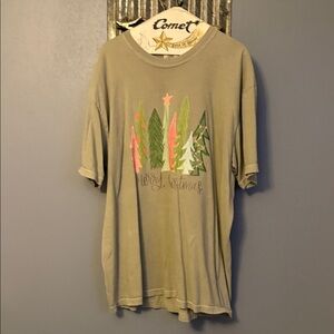 Comfort Colors Gray Christmas Tee